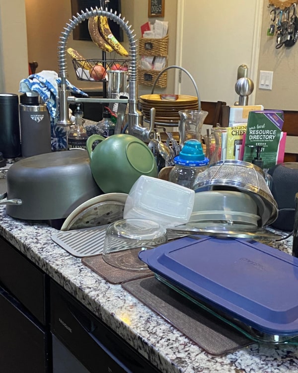 kitchen cleaning before